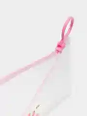 Розовый пенал-косметичка полупрозрачный "Единорог" на zip-lock застежке