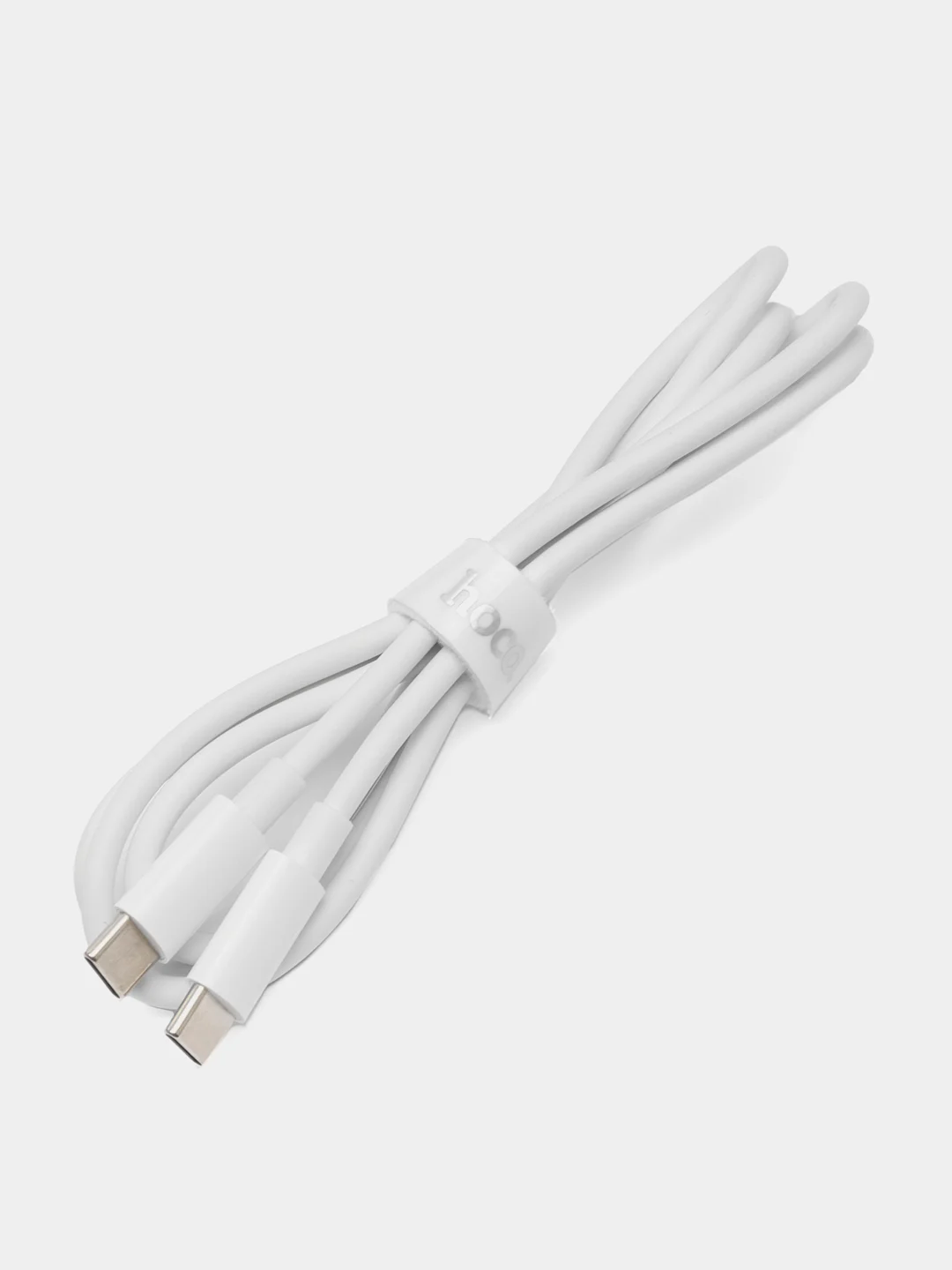 Белый зарядный кабель Hoco X51 мощность до 100W (20V/5A) Type-C/Type-C, 1 м и 2 м (для Андроида)