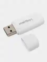 Белый флешка SmartBuy Scout USB 2.0, 5 объемов, карта памяти