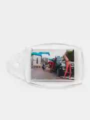 Алый брелок акриловый, сувенирный