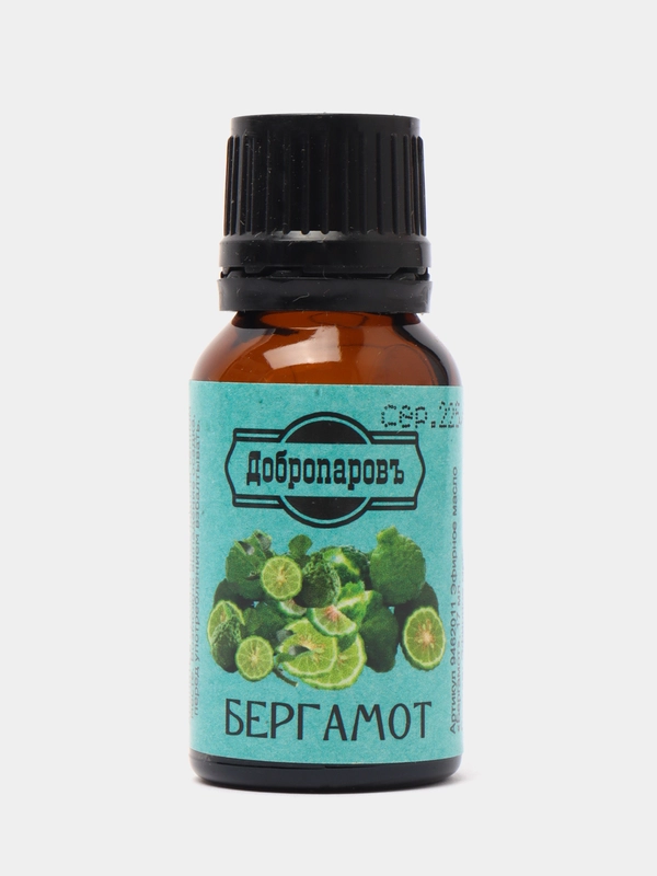 Эфирное масло "Бергамот", флакон-капельница, 17 мл, "Добропаровъ"