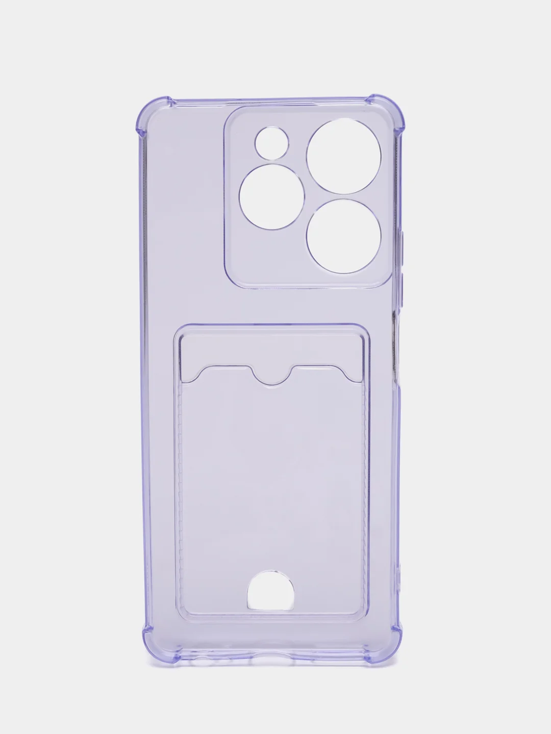 Фиолетовый чехол Zibelino Silicone Card Holder для Tecno Spark 10 Pro