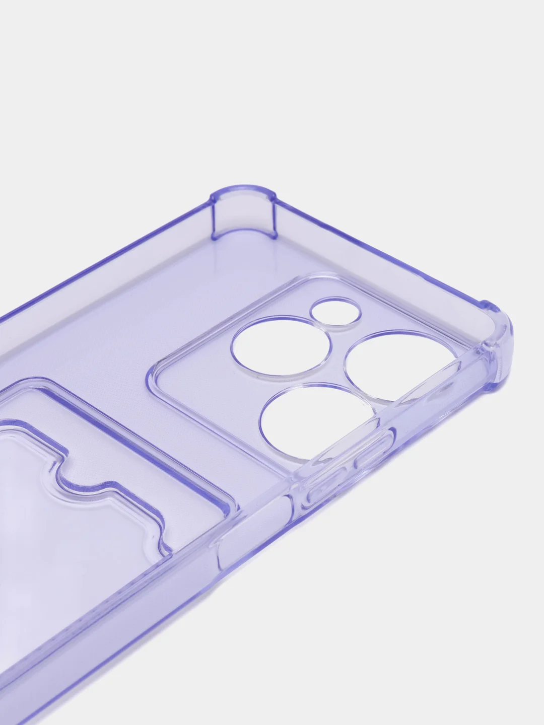 Фиолетовый чехол Zibelino Silicone Card Holder для Tecno Spark 10 Pro