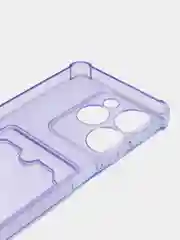 Фиолетовый чехол Zibelino Silicone Card Holder для Tecno Spark 10 Pro