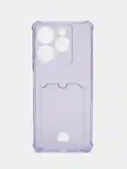 Фиолетовый чехол Zibelino Silicone Card Holder для Tecno Spark 10 Pro