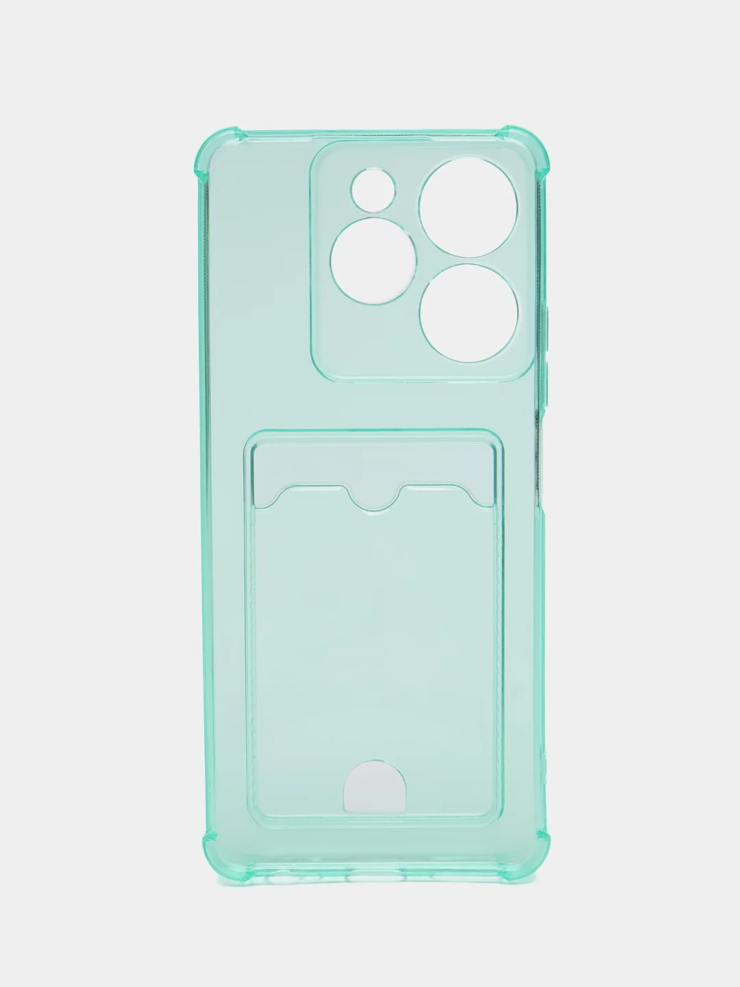 Мятный чехол Zibelino Silicone Card Holder для Tecno Spark 10 Pro