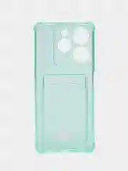 Мятный чехол Zibelino Silicone Card Holder для Tecno Spark 10 Pro