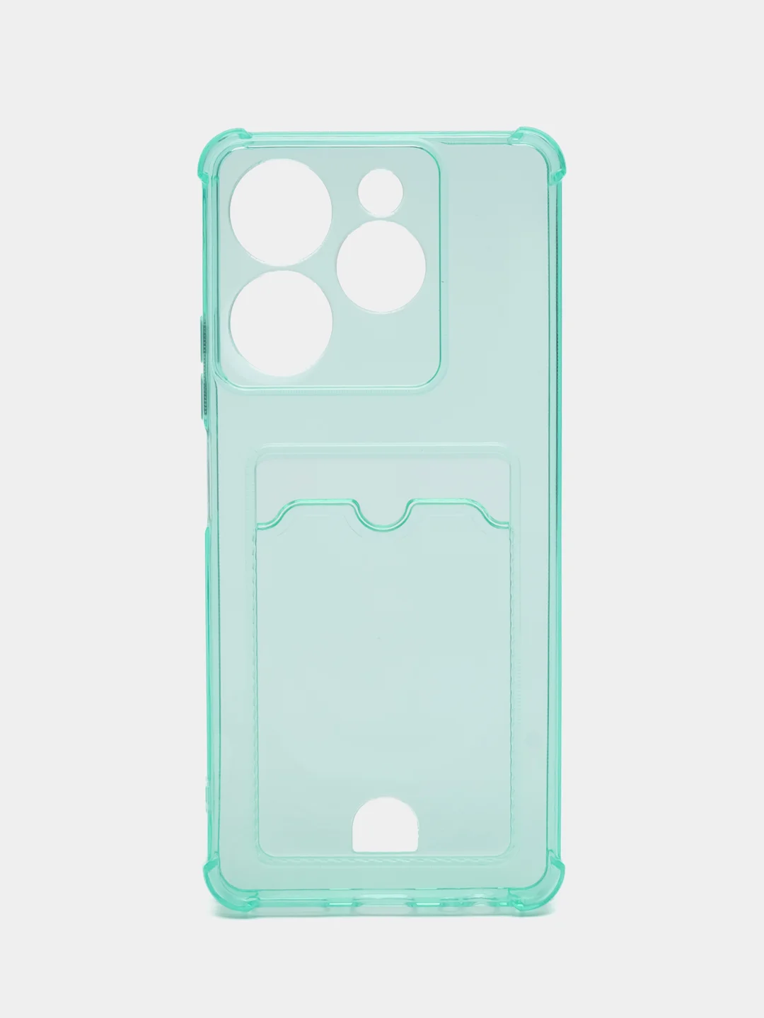 Мятный чехол Zibelino Silicone Card Holder для Tecno Spark 10 Pro