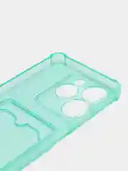 Мятный чехол Zibelino Silicone Card Holder для Tecno Spark 10 Pro