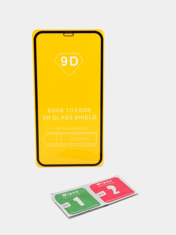 Защитное стекло 9D для iPhone XR / 11 с черной рамкой (Айфон ХР / 11)