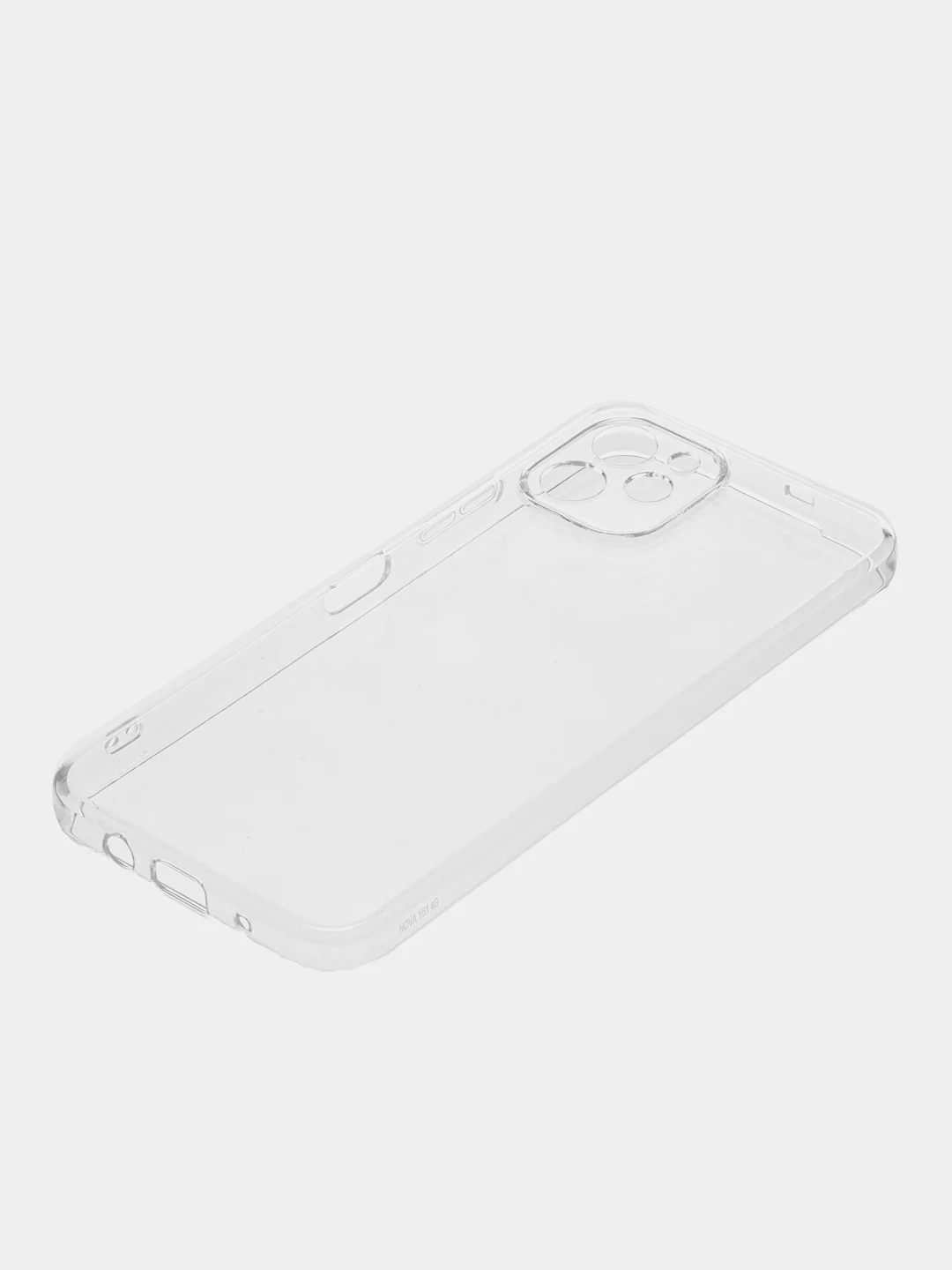 Прозрачный чехол силиконовый на Huawei Nova Y61 (Хуавей Нова У61), прозрачный, с защитой камеры