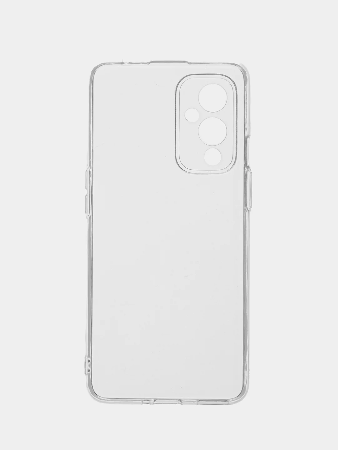 Прозрачный чехол OnePlus 9 (ВанПлас 9), прозрачный, силиконовый, с защитой камеры
