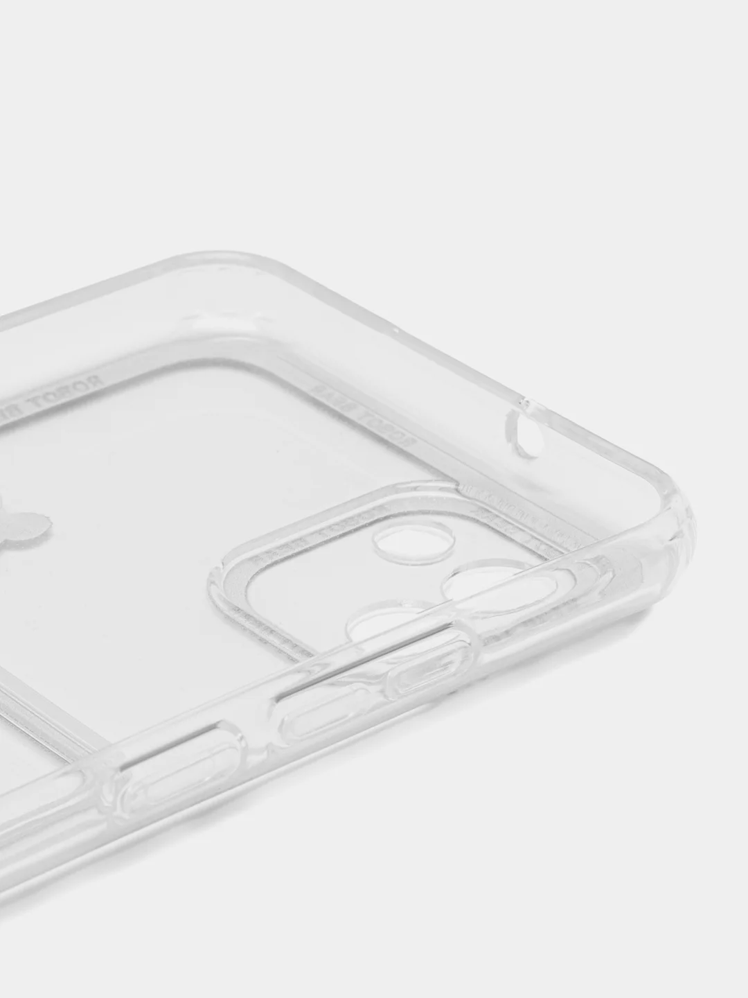 Голубой чехол Samsung Galaxy A03 (Самсунг Галакси А03) прозрачный с карманом для карты, с рисунком