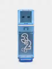 Синий флеш-накопитель USB, 5 объемов, SmartBuy Glossy 2.0, USB 2,0, 3,0