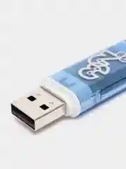 Синий флеш-накопитель USB, 5 объемов, SmartBuy Glossy 2.0, USB 2,0, 3,0
