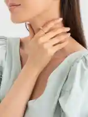 Золотой кольцо классическое с цирконом