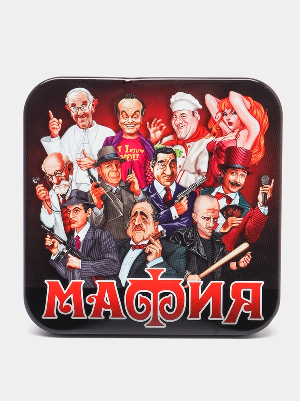 Карточная игра "Мафия" в жестяной коробке