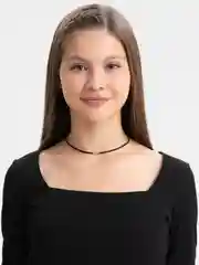 Серебряный чокер с бусинками