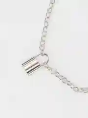 Серебряный цепочка с подвеской замок, 2 цвета