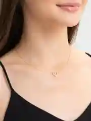 Золотой цепочка с подвеской "Сердце"