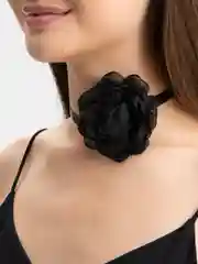 Угольный чокер цветок на шею