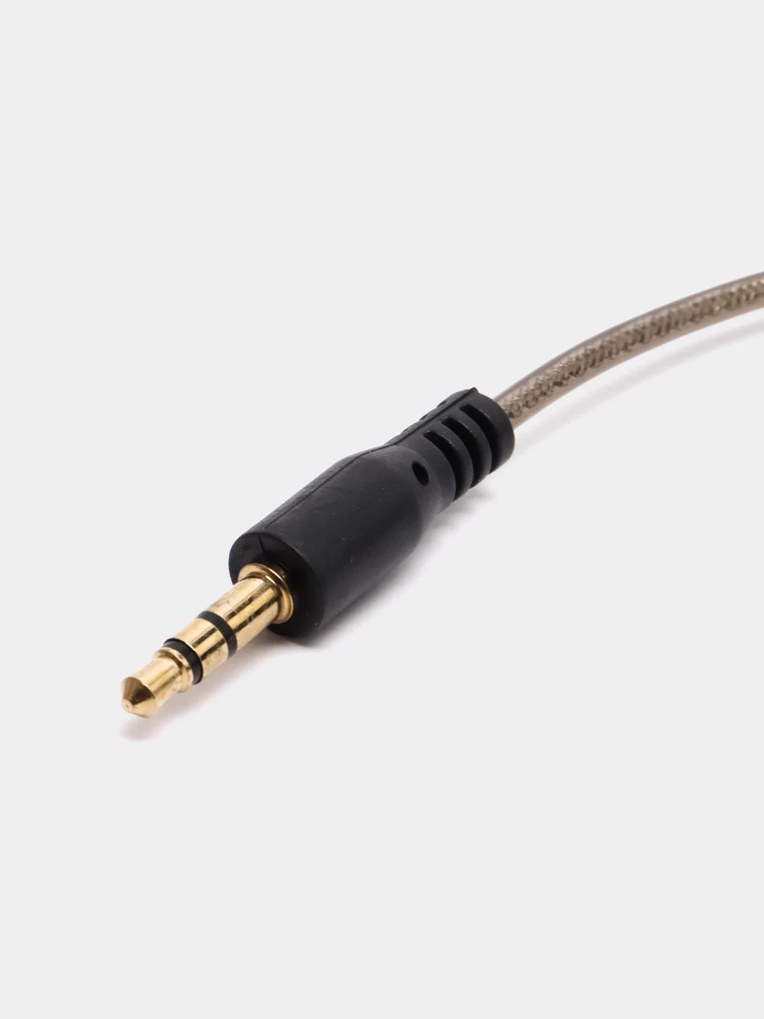 Черный кабель AUX jack 3.5мм в гелевой оплетке