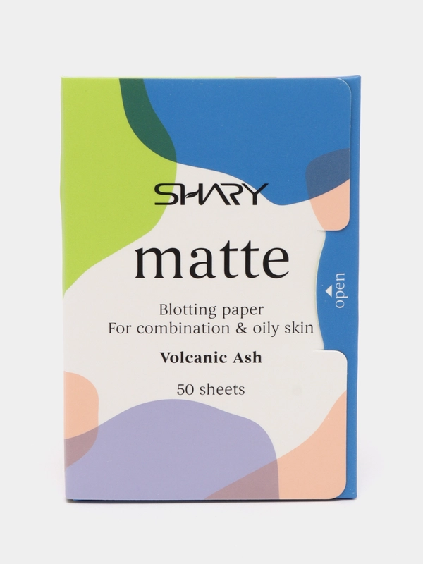 Shary матирующие салфетки для лица "Вулканический пепел", 50 шт