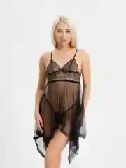 Эротический ажурный пеньюар со стрингами