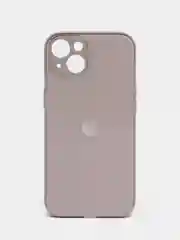 Светло-бежевый силиконовый чехол на iPhone 13, 13 Pro, 13 Pro Max, со стеклянной панелью