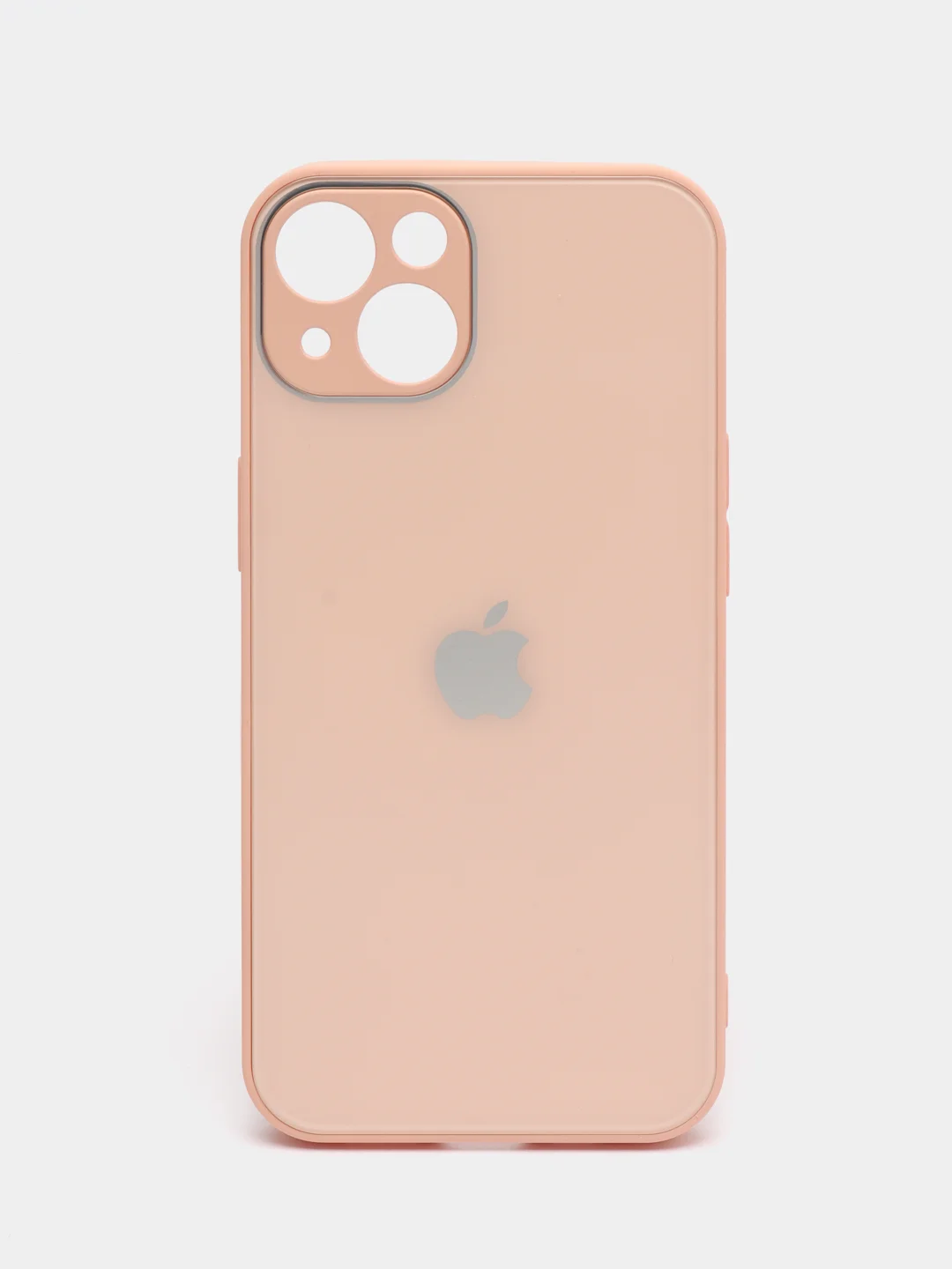 Кремовый силиконовый чехол на iPhone 13, 13 Pro, 13 Pro Max, со стеклянной панелью