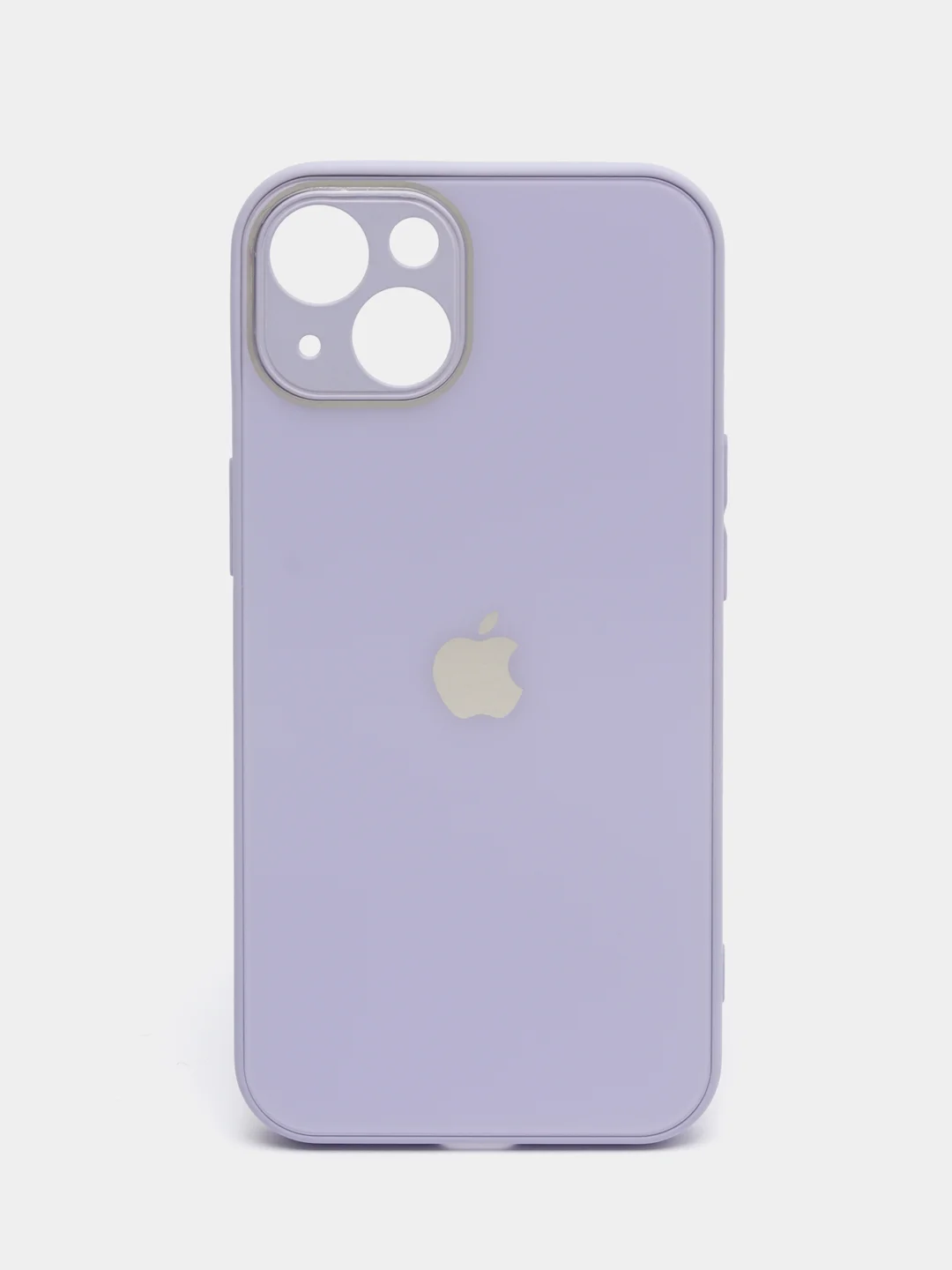 Лавандовый силиконовый чехол на iPhone 13, 13 Pro, 13 Pro Max, со стеклянной панелью