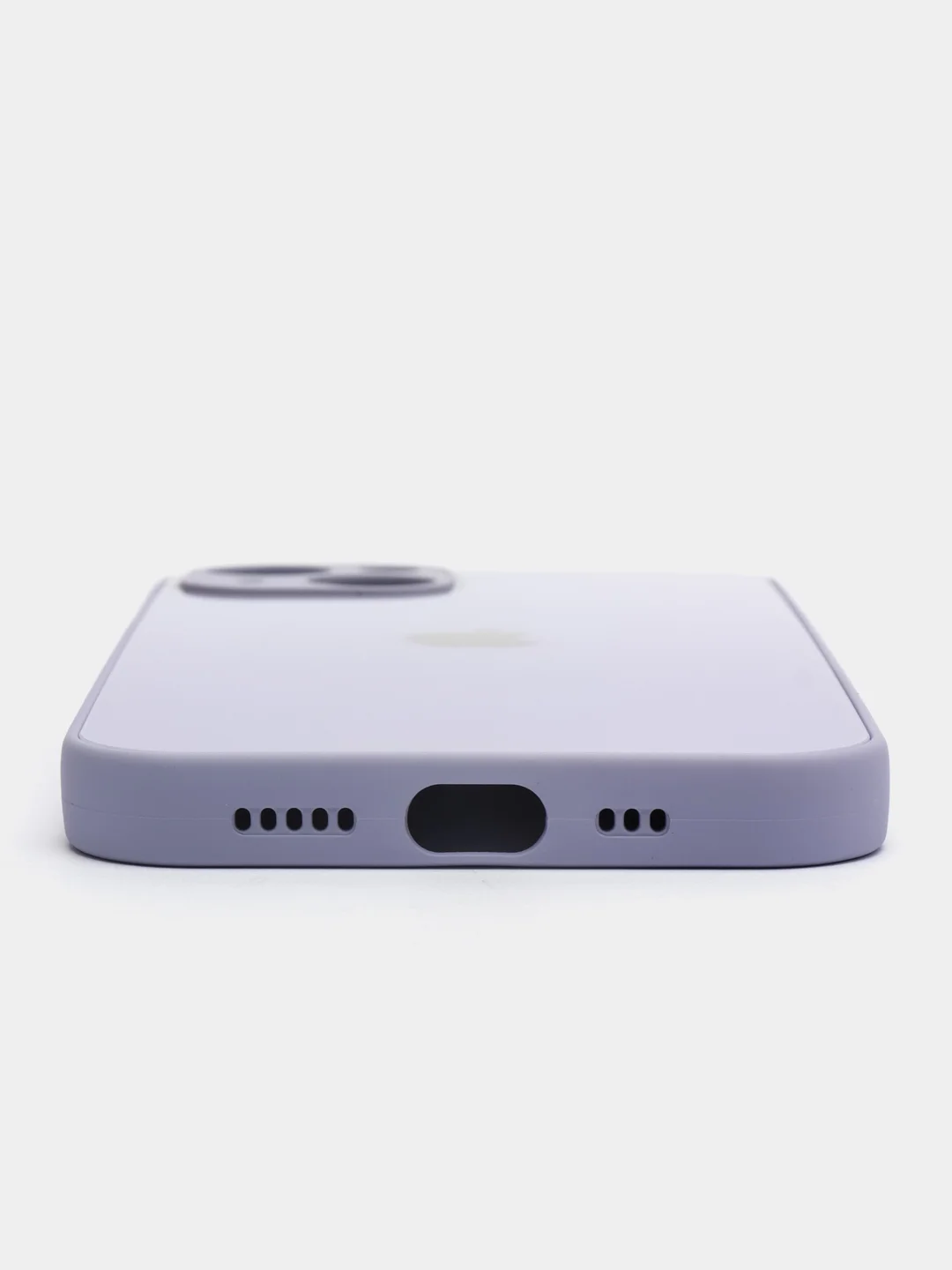 Лавандовый силиконовый чехол на iPhone 13, 13 Pro, 13 Pro Max, со стеклянной панелью