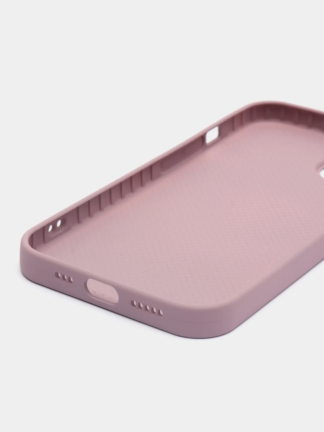 Сиреневый силиконовый чехол на iPhone 13, 13 Pro, 13 Pro Max, со стеклянной панелью