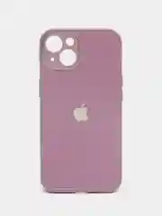 Сиреневый силиконовый чехол на iPhone 13, 13 Pro, 13 Pro Max, со стеклянной панелью