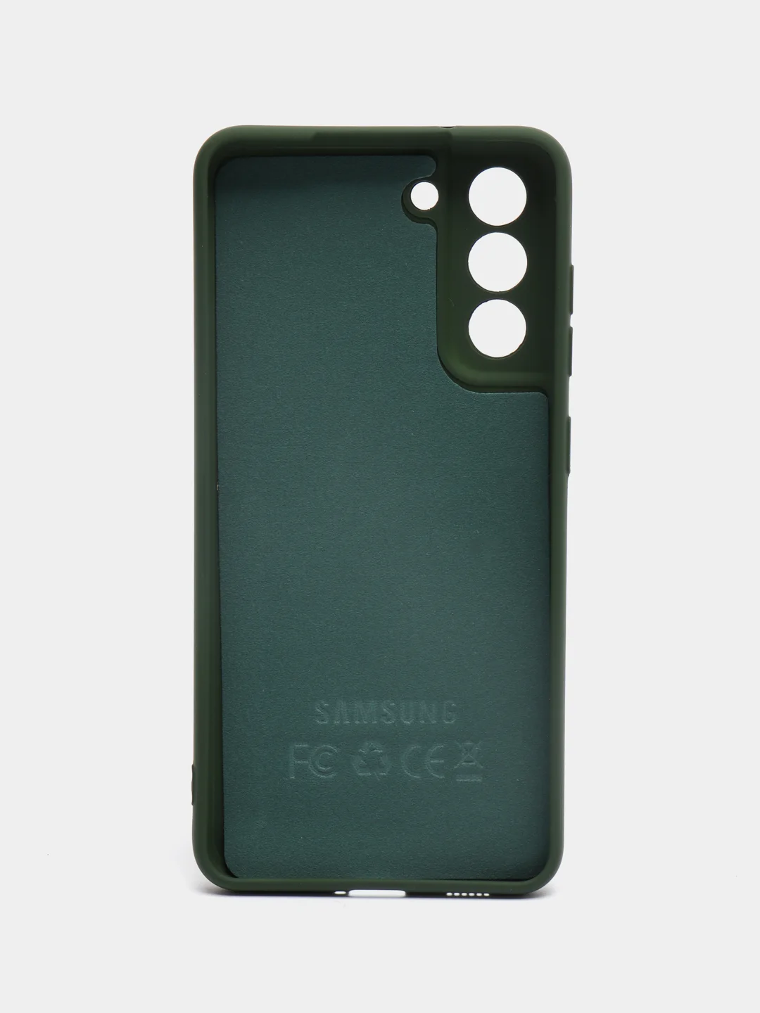 Зелёный хаки чехол силиконовый Silicone Cover для Samsung Galaxy S21 FE, Самсунг Галакси С21 ФЕ