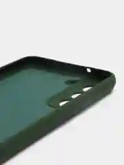 Зелёный хаки чехол силиконовый Silicone Cover для Samsung Galaxy S21 FE, Самсунг Галакси С21 ФЕ