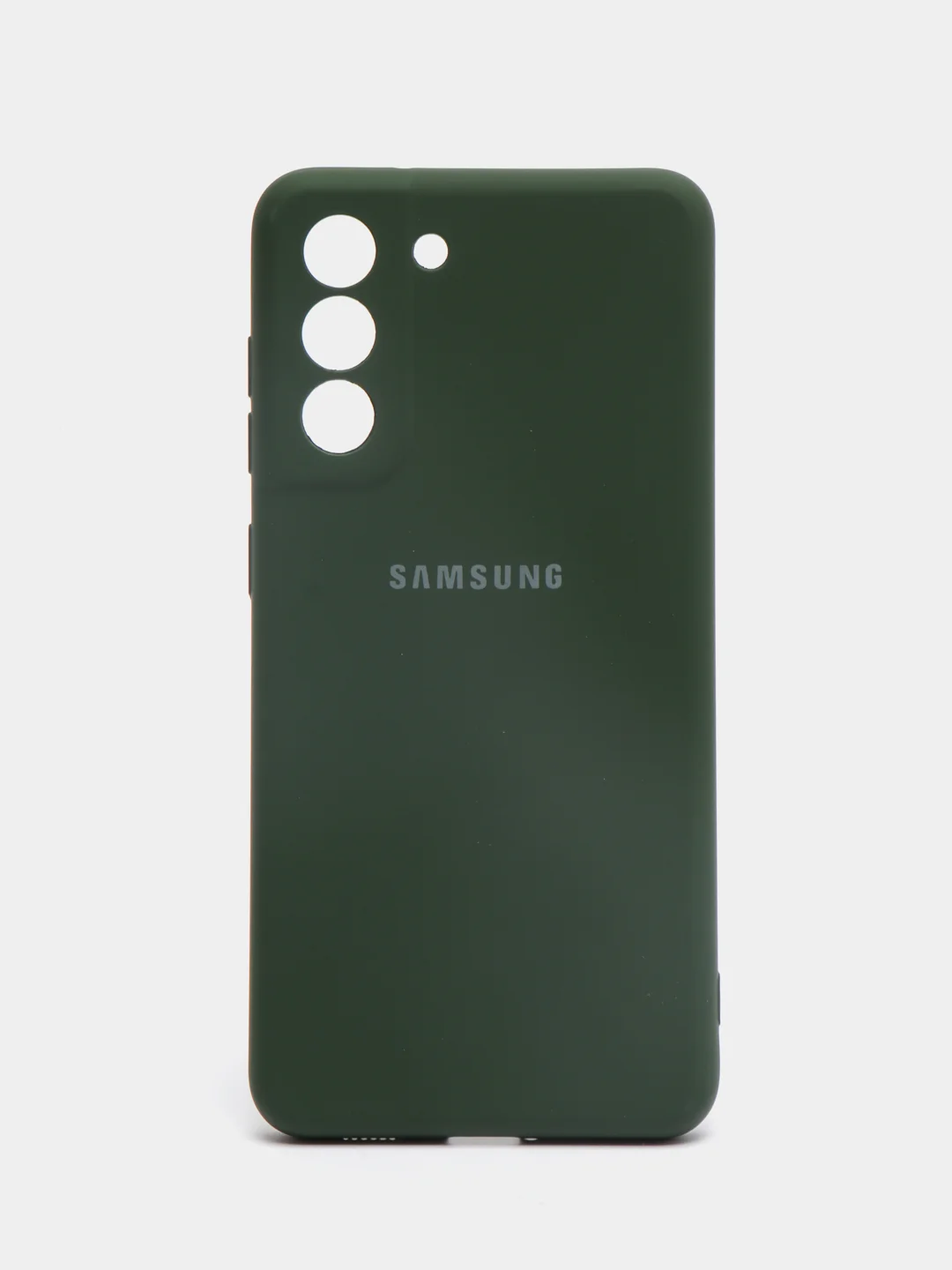 Зелёный хаки чехол силиконовый Silicone Cover для Samsung Galaxy S21 FE, Самсунг Галакси С21 ФЕ