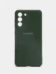 Зелёный хаки чехол силиконовый Silicone Cover для Samsung Galaxy S21 FE, Самсунг Галакси С21 ФЕ