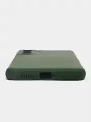 Зелёный хаки чехол силиконовый Silicone Cover для Samsung Galaxy S21 FE, Самсунг Галакси С21 ФЕ