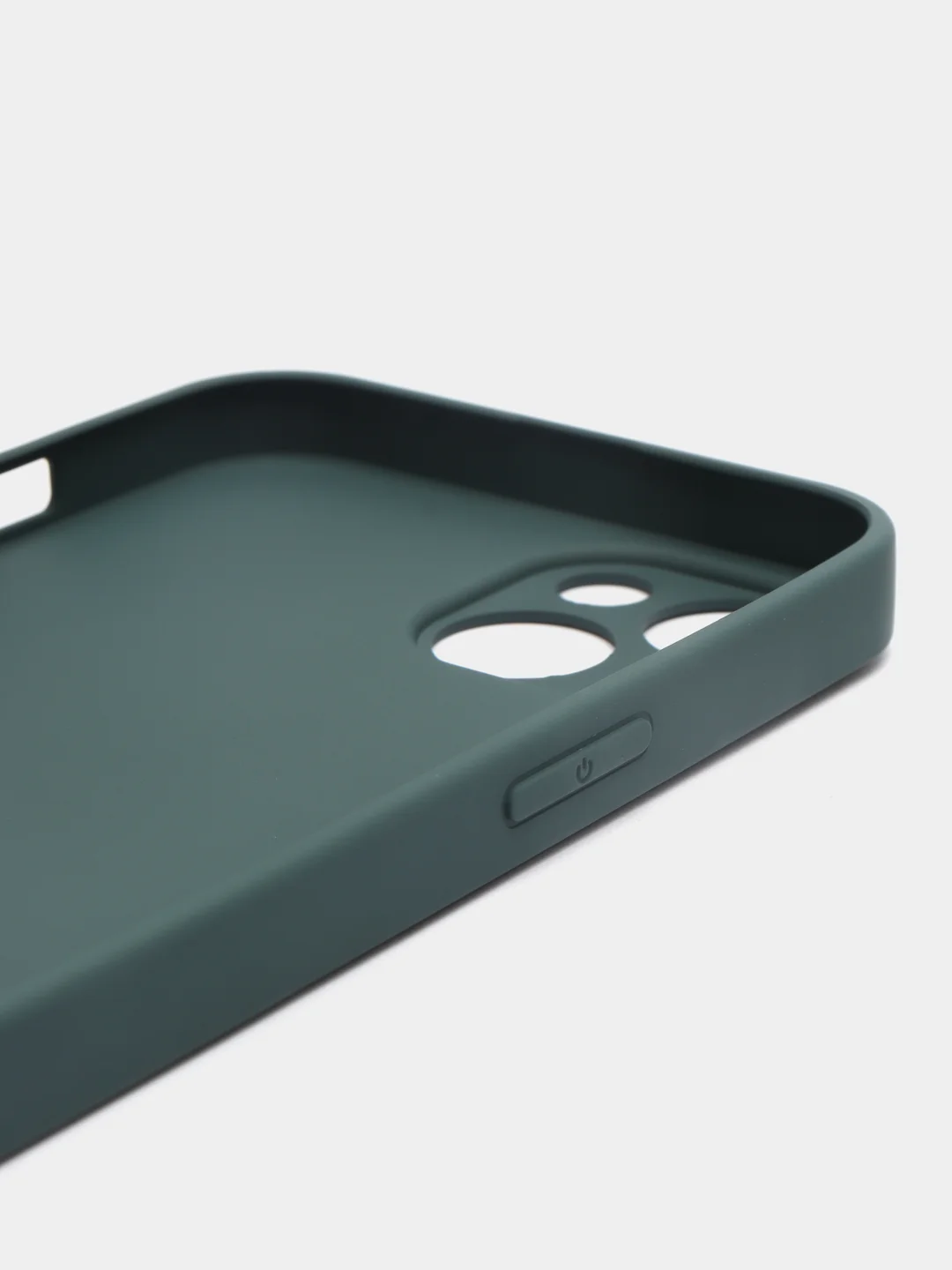 Зеленый силиконовый чехол на iPhone 13, 13 Pro, 13 Pro Max, со стеклянной панелью