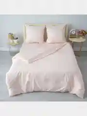 Розовый комплект постельного белья на молнии Silk Night, полисатин