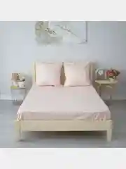 Розовый комплект постельного белья на молнии Silk Night, полисатин