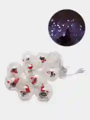 Белый гирлянды "Дед мороз: шары"
