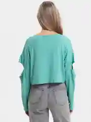 Зеленый лонгслив женский, оверсайз