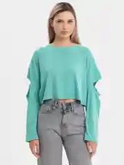 Зеленый лонгслив женский, оверсайз