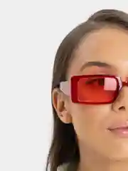 Красный женские прямоугольные солнцезащитные очки