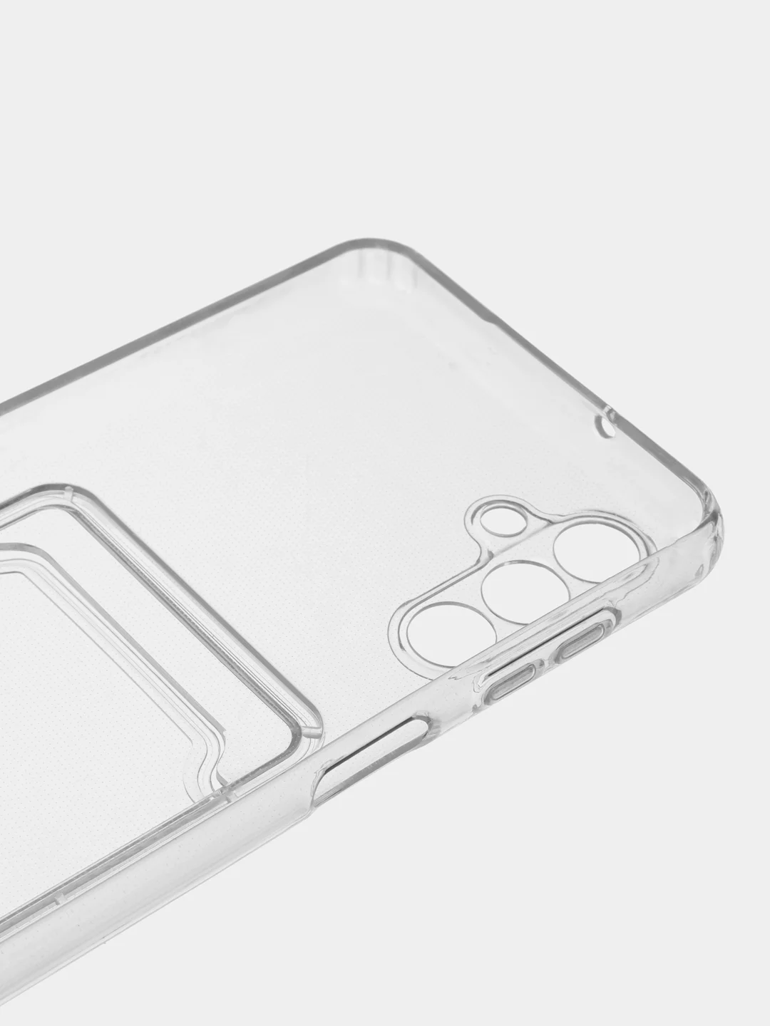 Чехол с карманом для карт на Samsung A04S, A04, M13 5G, A13 5G, ударопрочный, прозрачный