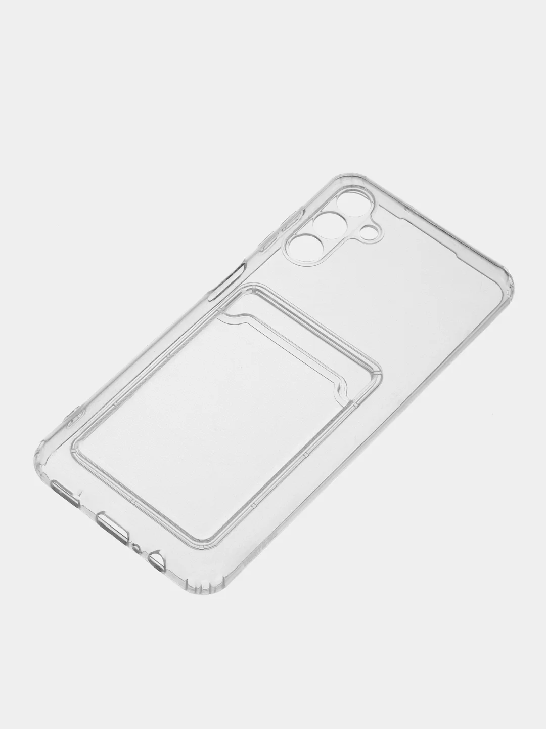 Чехол с карманом для карт на Samsung A04S, A04, M13 5G, A13 5G, ударопрочный, прозрачный
