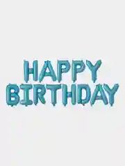 Синий гирлянда из воздушных шариков Happy Birthday