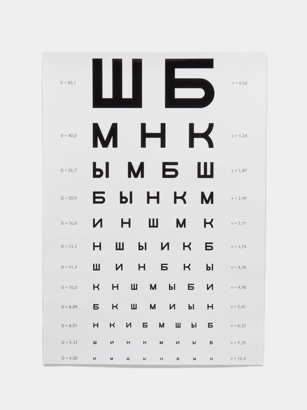 Постер "Таблица для проверки зрения"
